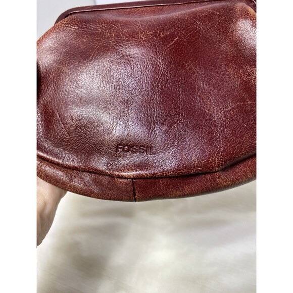Fossil Leather Coin Purse Wallet Red Leather Vintage Kiss lock - Picture 3 of 12